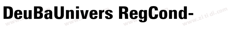 DeuBaUnivers RegCond字体转换